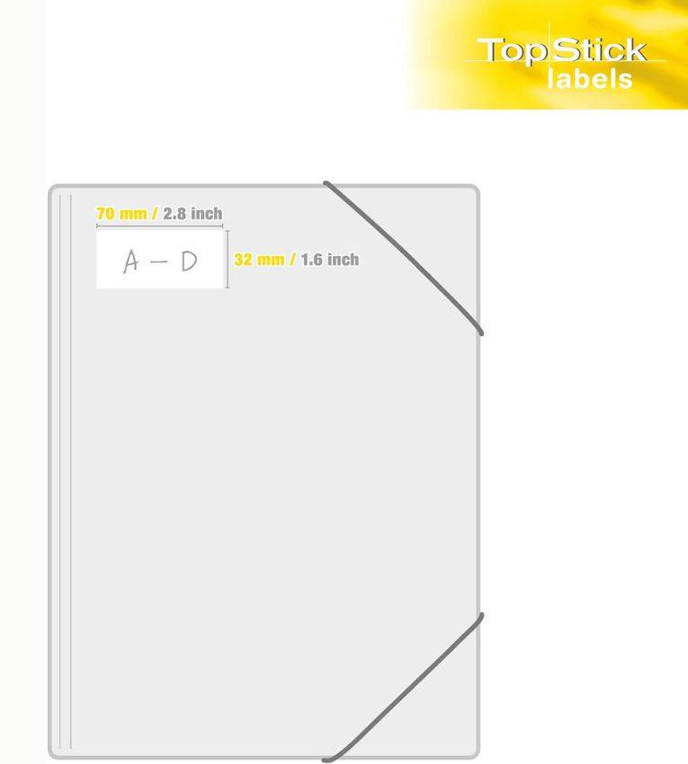 TOP STICK Etiquette universelle, 70x32 mm, blanc, 4 par feuille, A4, 2700